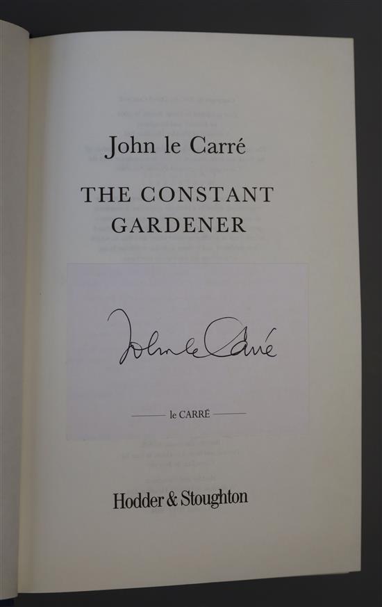 Le Carre, John - The Constant Gardener, 1st edition, with authors, signed card pasted to title page, 8vo, Hodder and Stoughton, London